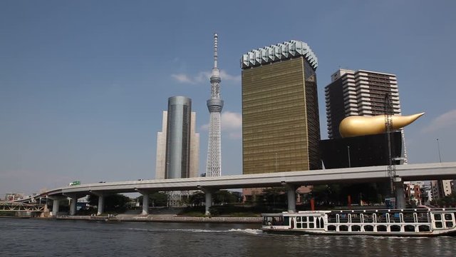 Tokyo Skytree and Sumida River in Japan