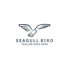 Fototapeta premium Seagull logo design. Awesome seagull logo. A seagull logotype.