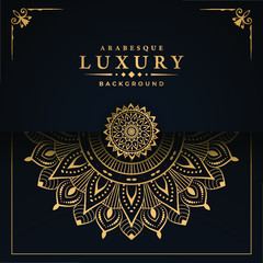 Abstract luxury ornamental mandala design background  with 
arabesque pattern arabic islamic east style.