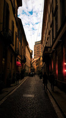Fototapeta na wymiar A narrow street in ancient Rome