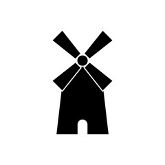 Windmill, Mill icon, logo isolated on white background