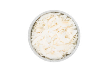Eine Schale voller Kokosraspeln
