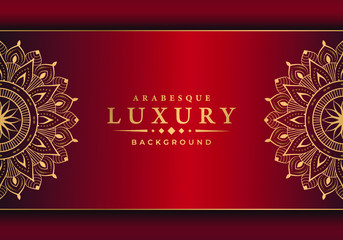 Abstract luxury ornamental mandala design background  with 
arabesque pattern arabic islamic east style.
