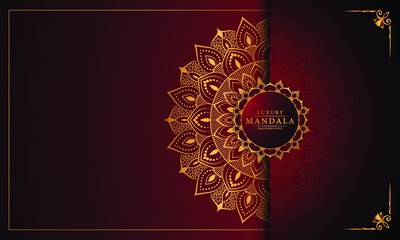 Abstract luxury ornamental mandala design background  with 
arabesque pattern arabic islamic east style.