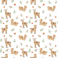 Cozy pattern with llamas