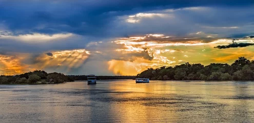 Foto op Aluminium Landscape over Zambezi river near Livingstone in Zambia.. © Marek Poplawski
