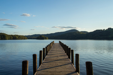 lake district jetty sunset