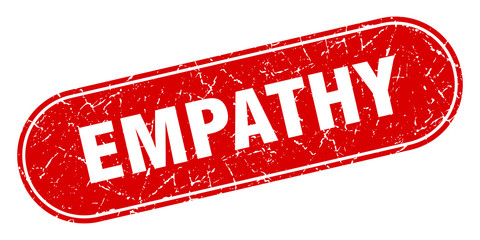 empathy sign. empathy grunge red stamp. Label