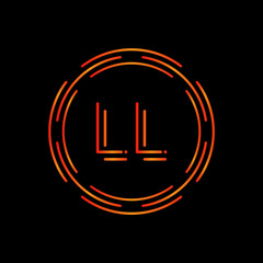 Initial LL letter Logo Design vector Template. Abstract Letter LL logo Design