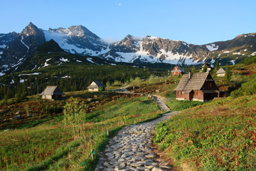 Spring in the Tatra Mountains (Gasienicowa Valley), Poland - obrazy, fototapety, plakaty