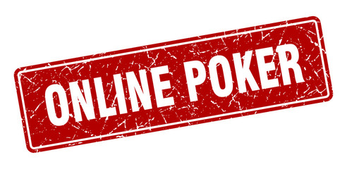 online poker stamp. online poker vintage red label. Sign