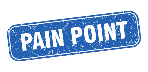 pain point stamp. pain point square grungy blue sign