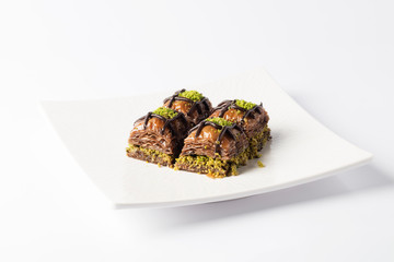 hazelnut, walnut, pistachio turkish style baklava 
