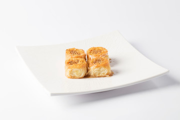 hazelnut, walnut, pistachio turkish style baklava 