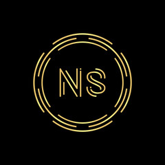 Initial Letter NS Logo Design Vector Template. Digital Abstract NS Letter Logo Design