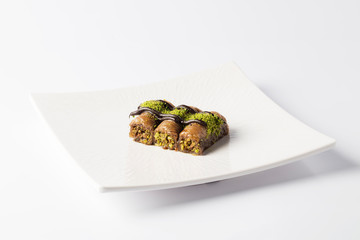 hazelnut, walnut, pistachio turkish style baklava 