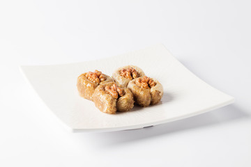 hazelnut, walnut, pistachio turkish style baklava 