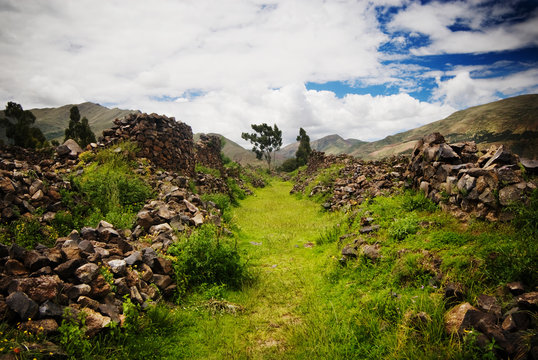Incan Ruins of Raqchi, Peru, South America