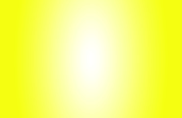 Yellow colorful layout. Vector background with radial gradient effect. White ray light in center. Design teemplate backdrop with copy space