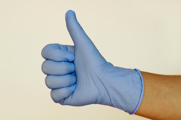 hand with thumb up, the end of coronavirus