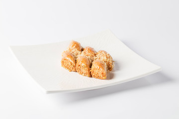 hazelnut, walnut, pistachio turkish style baklava 