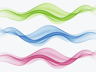 Smooth,clear,beautiful waves set Wave vector Abstract background