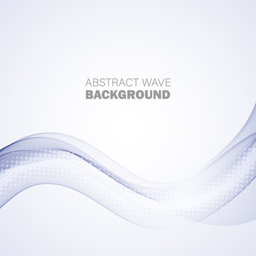 Abstract curved lines background. Template brochure design © lesikvit