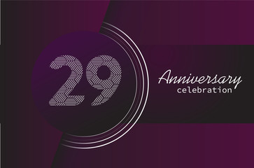 29 years anniversary celebration logo vector template design 
