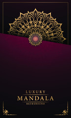 
Luxury Mandala Islamic Background with
Arabesque Pattern, Ornamental Background . Wedding card, Cover. 