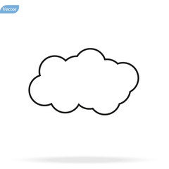 Cloud Icon, Cloud icon vector, in trendy flat style isolated on white background. Cloud icon image, Cloud icon illustration
