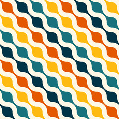 Retro seamless pattern - colorful nostalgic background design - 342152223