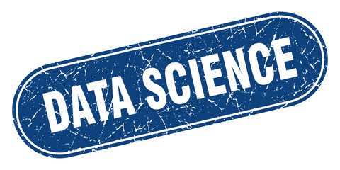 data science sign. data science grunge blue stamp. Label