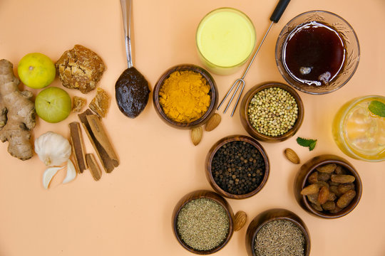 Ayurveda&rsquo;s recommended food ingredients & drinks for preventive health measures, and boosting immunity with special reference to respiratory health during COVID 19 crisis.