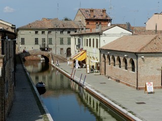 Comacchio, Italy, Townscape with Canal