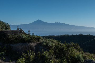Blick von La Gomera auf den Teide, Teneriffa