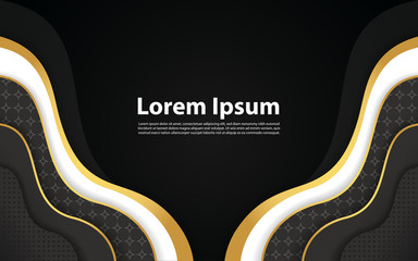 Dynamic luxury paper cut background, Abstract decoration,