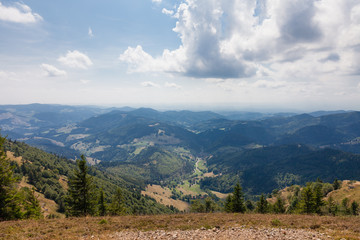 Fototapeta na wymiar Panorama Blick vom Belchen im Schwarzwald