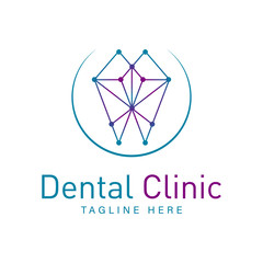 Dentist Logo Template. Dental Clinic Creative Company Vector Logo. Abstract Brand Design