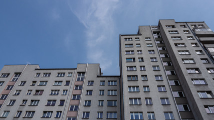 High apartment blocks on a background of the blue sky
