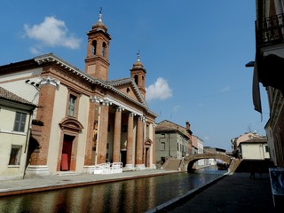 Comacchio, Italy, Townscape with Ospedale & Canal