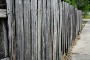 Grey wooden fence