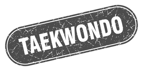 taekwondo sign. taekwondo grunge black stamp. Label