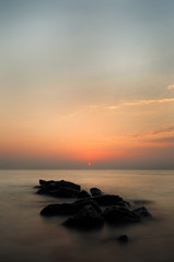 Fototapeta na wymiar Sunset at Zallaq beach, Bahrain
