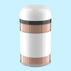 closed toothpicks container mockup