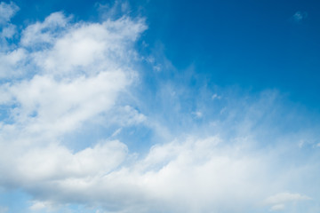 Naklejka na ściany i meble Abstract blue sky background with clouds