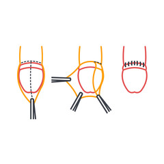 circumcision line icon, vector illustration