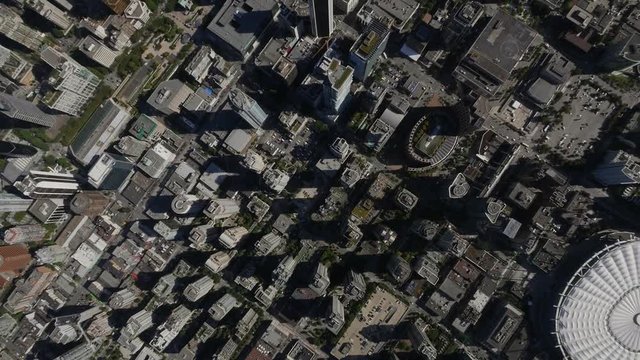 Downtown Vancouver BC Canada Aerial View