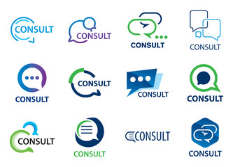 Vector logo of the consulting service, chat