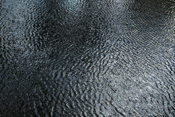 water stream ripple wavy surface top scenic view background in cold weather