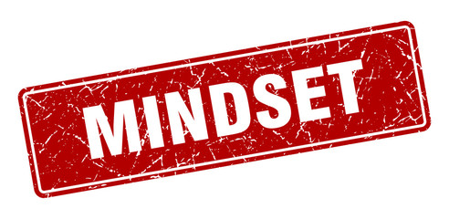 mindset stamp. mindset vintage red label. Sign